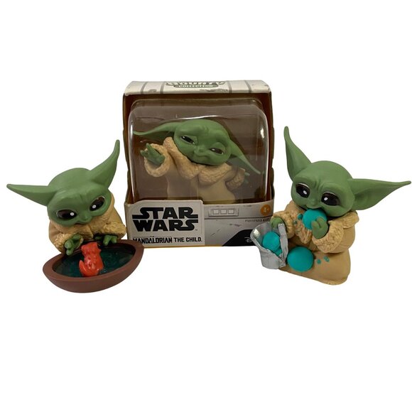 Star Wars The Bounty Collection The Mandalorian The Child Grogu Figure Lot of 3 - Picture 1 of 9